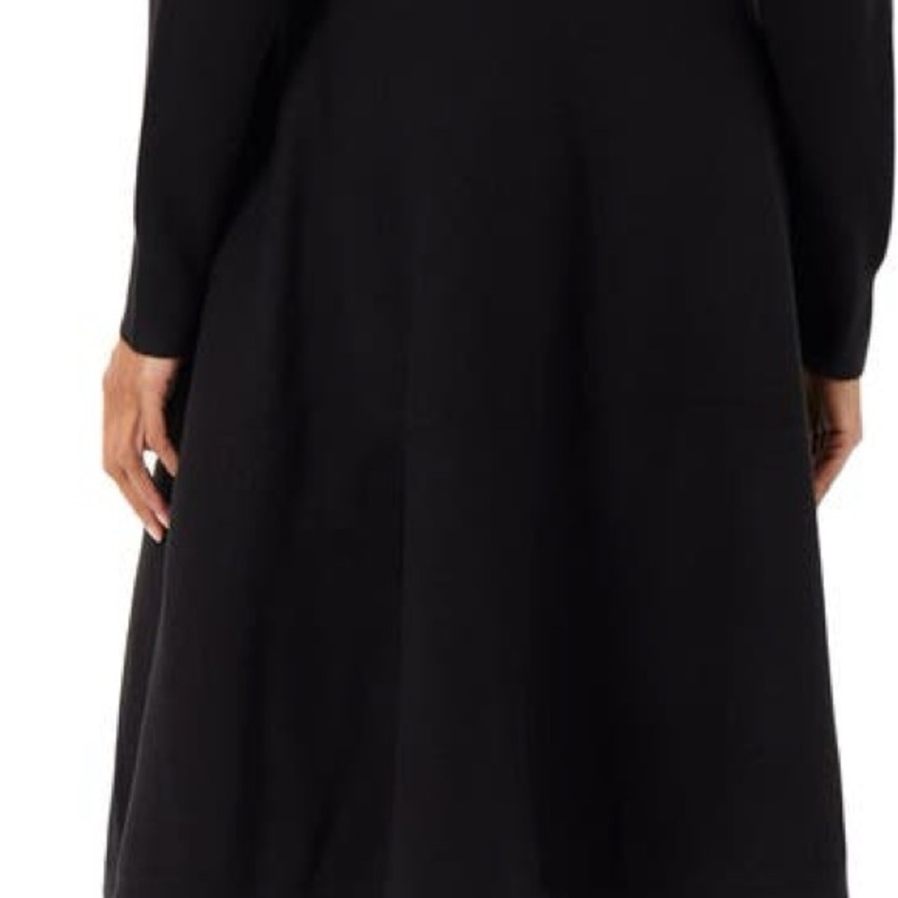 French Connection Judith Tie Waist Long Sleeve A-Line Dress  size M - Picture 5 of 9